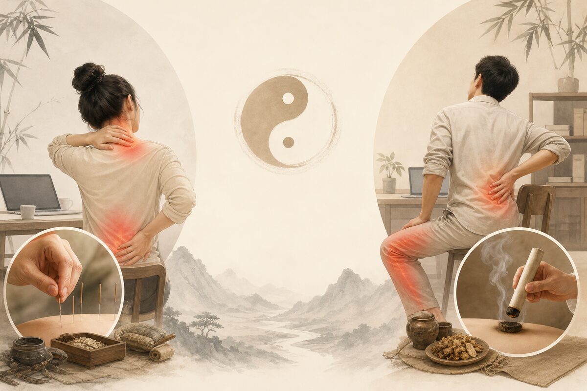 久坐劳损后颈肩腰腿痛，中医教你分清两种常见情况再调理